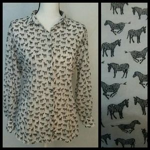 H&M Zebra Print Blouse